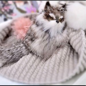 Fox Fake Fur Fluffy Keychain
